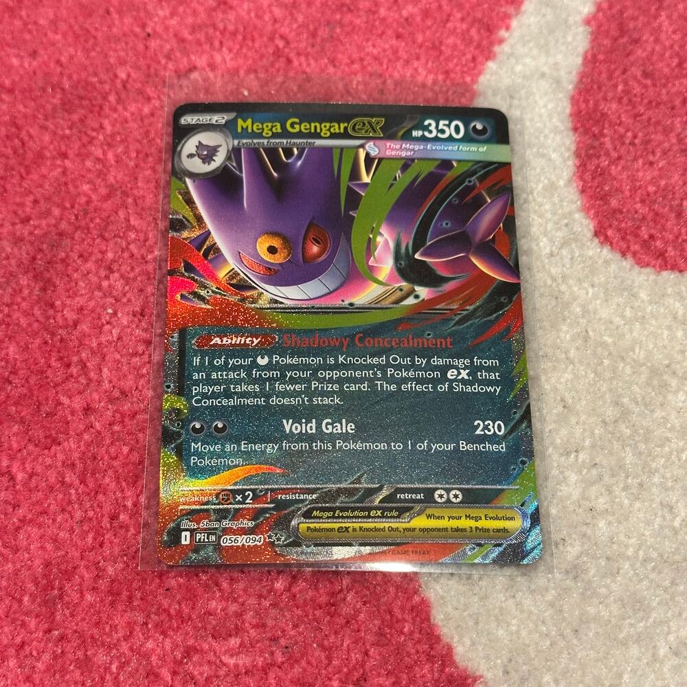 Mega Gengar ex #56 – Pokémon Phantasmal Flames Holo – As Pictured